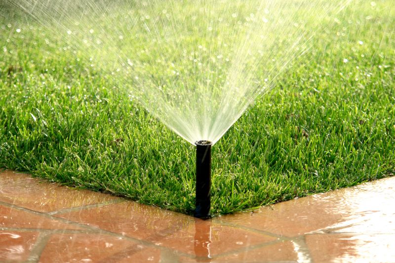 Wide View of Lawn Sprinkler System